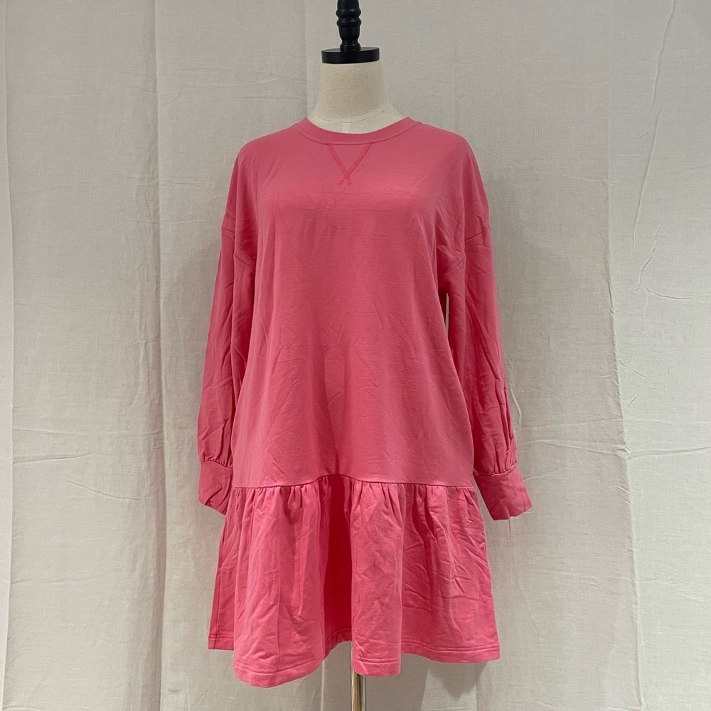 Jillian Harris x Smash + Tess Essential Mini Sweat Dress in Ginger Pink Size S